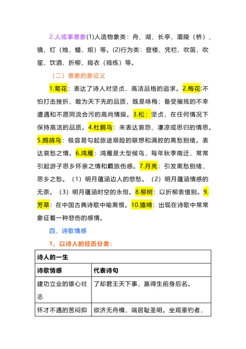 中考语文古诗鉴赏知识点专题.docx