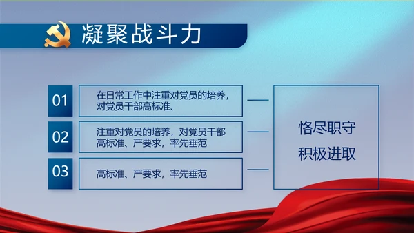 蓝色大气党建廉政述职报告动态PPT