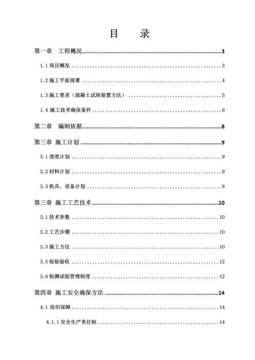 混凝土试块制作留置及养护专项综合项目施工专项方案.docx