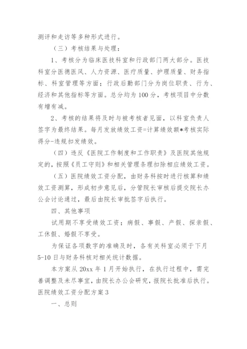 医院绩效工资分配方案.docx