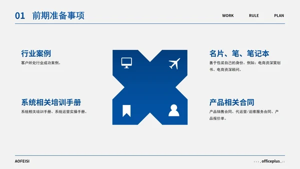 蓝灰简约几何高级销售培训PPT模板