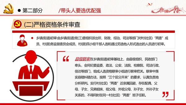 党支部基层组织换届选举工作条例党政党建党课支部团委学习模板