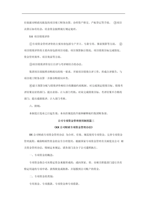 公司专项资金管理使用制度篇一.docx