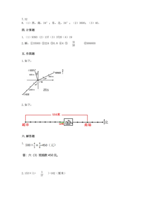 人教版六年级上册数学期中测试卷（易错题）.docx