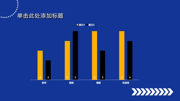 蓝色扁平简约大字报风PPT模板