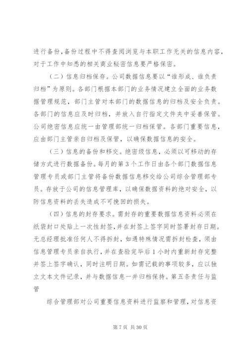 信息保密管理制度专题.docx