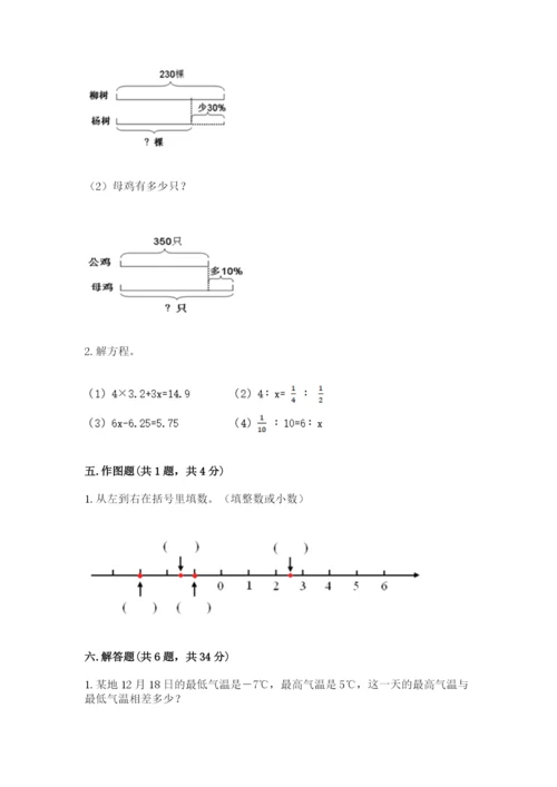 肥西县六年级下册数学期末测试卷（巩固）.docx