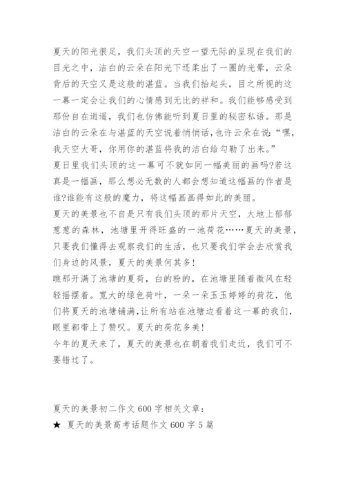 夏天的美景初二作文600字七篇.docx