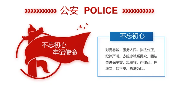 蓝色大气公安警察年终工作计划动态PPT模板
