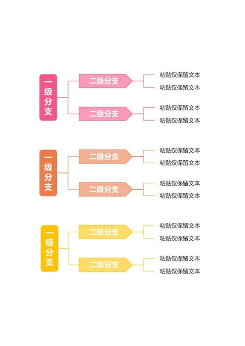 思维导图-箭头思维导图word模板