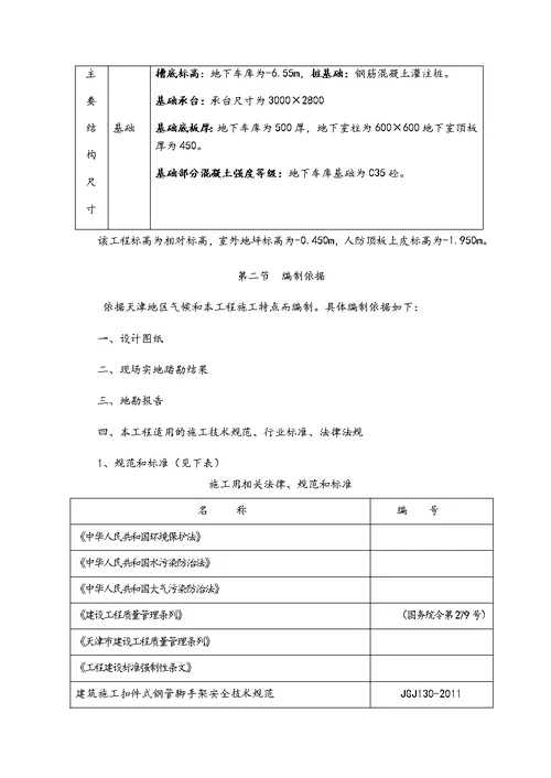 地下车库人防雨季施工方案