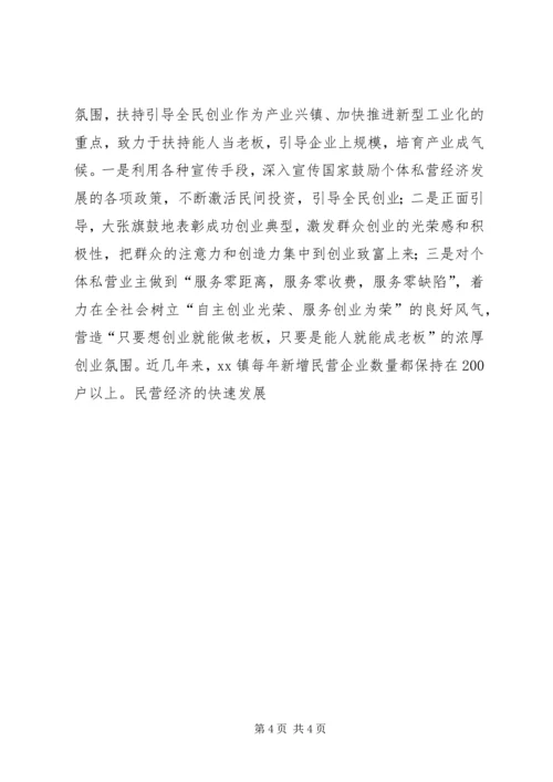 乡镇民营经济发展特点.docx