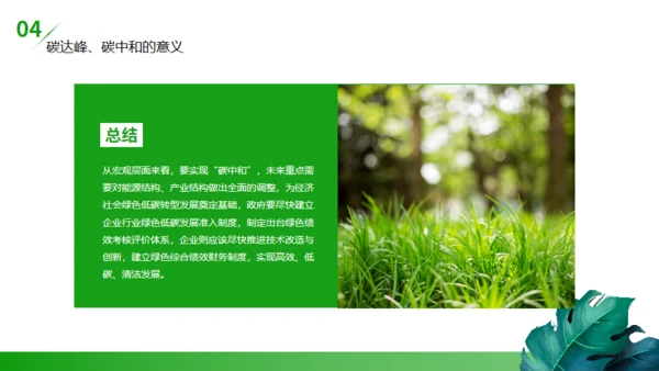 碳达峰碳中和低炭经济环境保护通用PPT模板