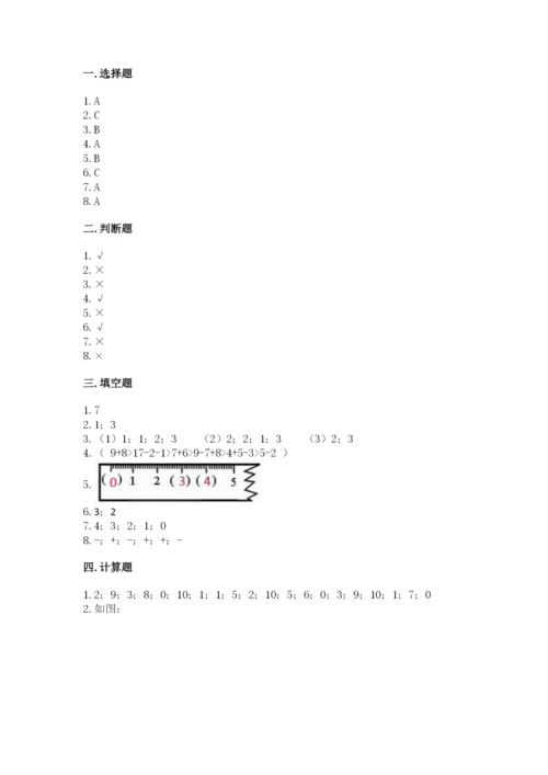 一年级上册数学期末测试卷附完整答案（夺冠系列）.docx