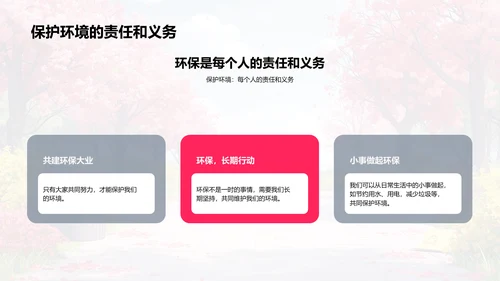 环保生活实践教育PPT模板