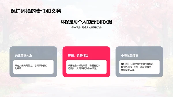 环保生活实践教育PPT模板