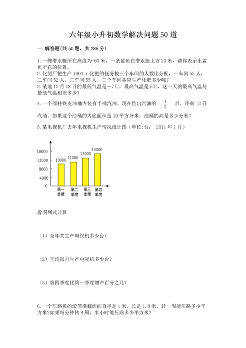 六年级小升初数学解决问题50道及答案解析.docx