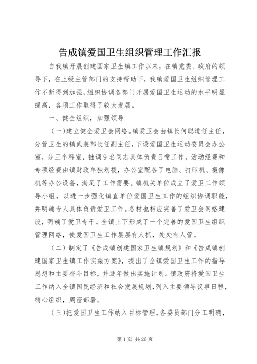 告成镇爱国卫生组织管理工作汇报.docx