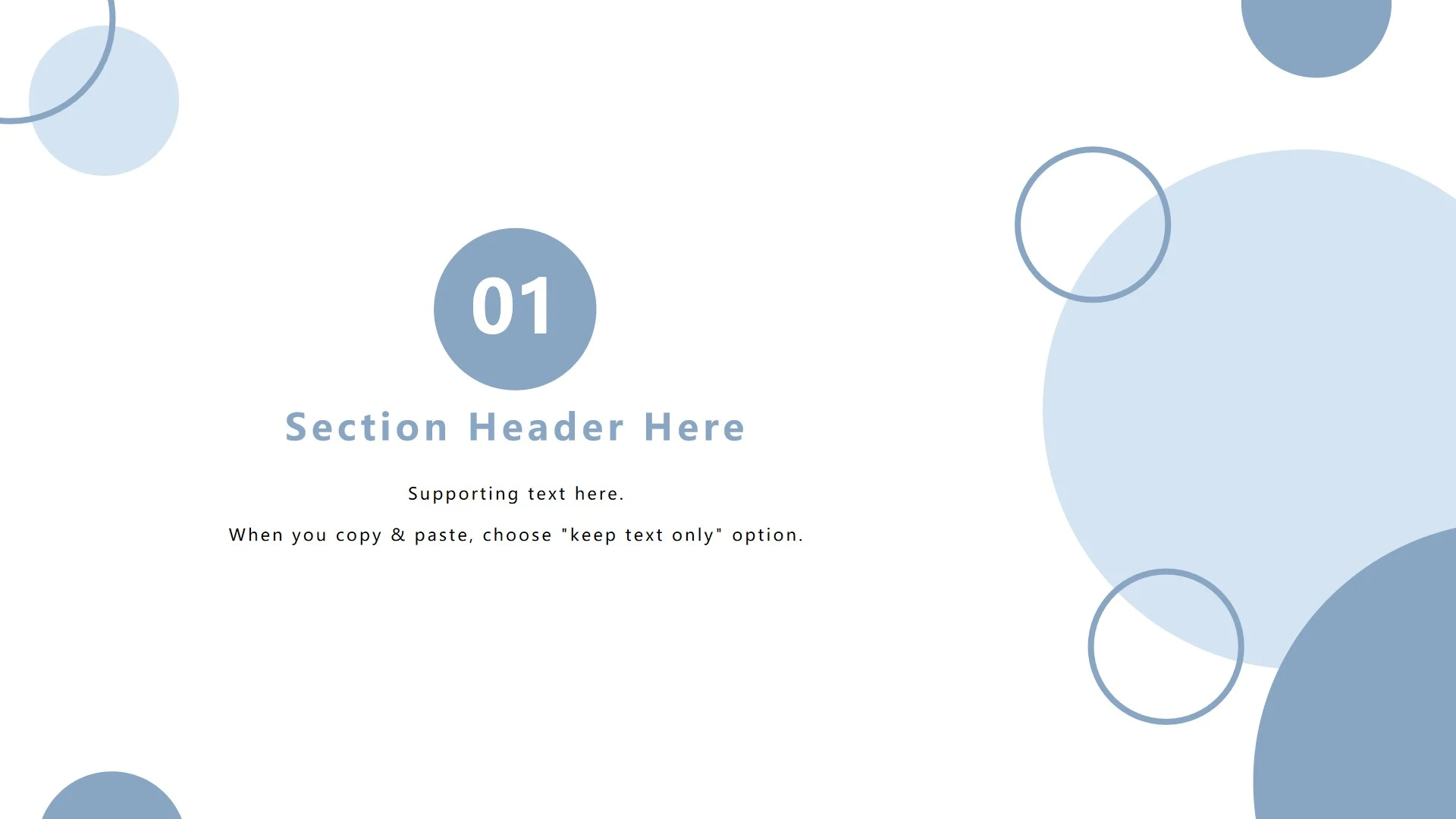 蓝色简约几何年终总结章节页PPT模板