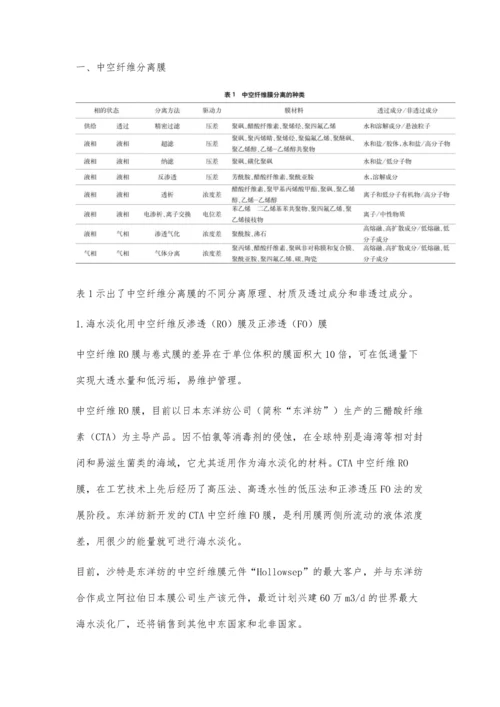 主要功能性合成纤维的技术和产业进展.docx