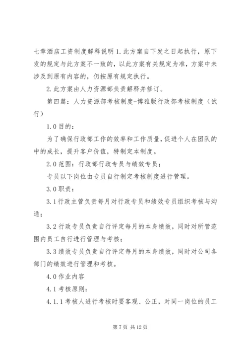 人力资源部培训考核评估制度.docx