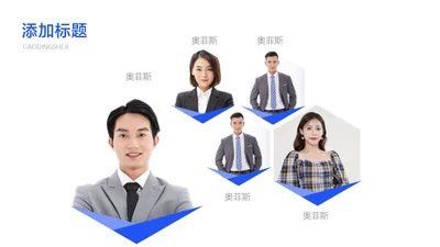 简约风企业宣传团队介绍5项PPT内容页