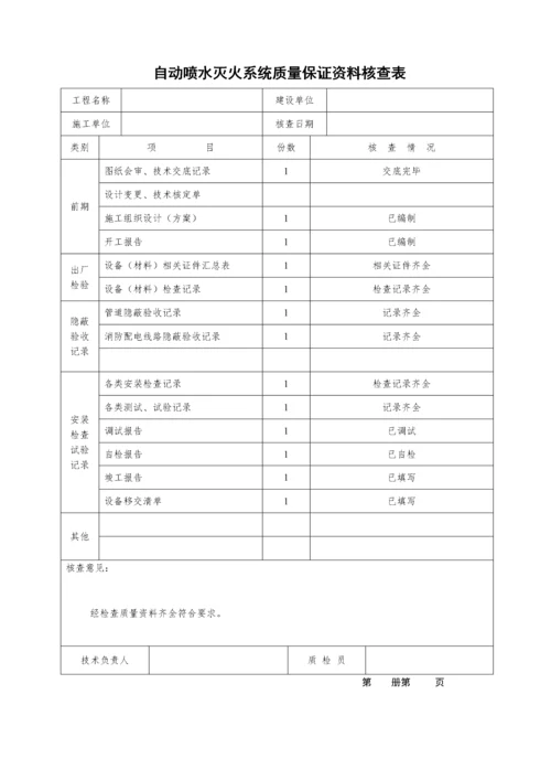 自动喷淋灭火系统施工安装(质量记录).docx