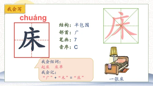 【核心素养】部编版语文一年级下册-7. 静夜思 第1课时（课件）