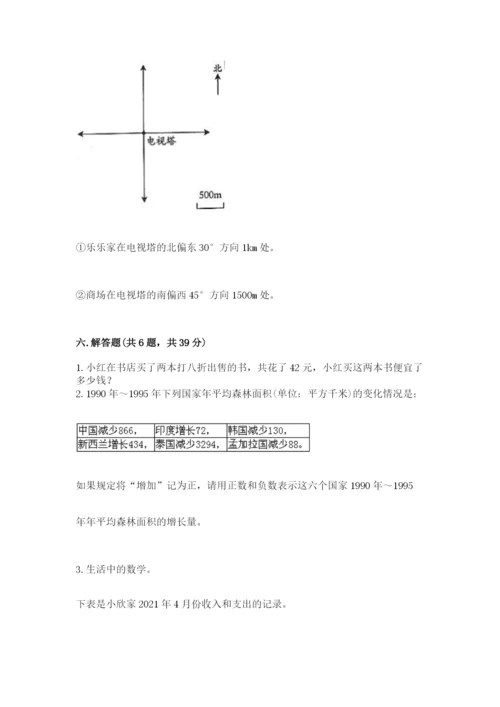 北师大版小学数学六年级下册期末检测试题附参考答案【基础题】.docx