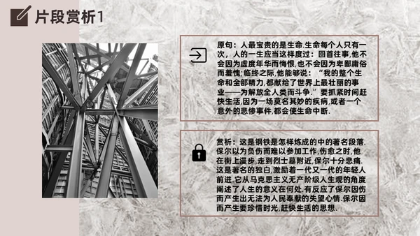 钢铁是怎么炼成的知识点梳理通用PPT模版