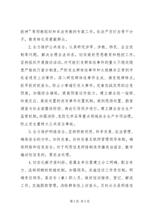 住建委社会管理综合治理工作要点.docx