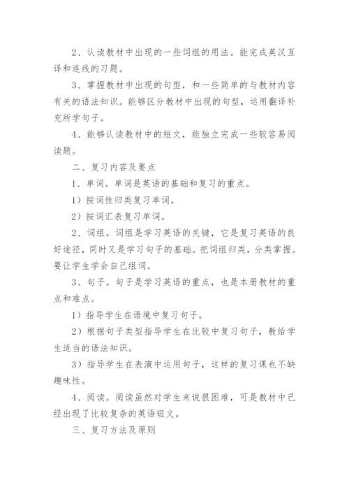 六年级英语复习计划.docx