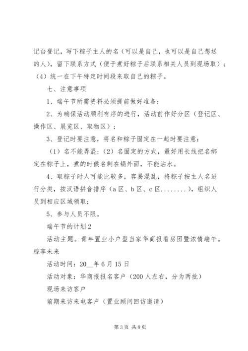 端午节的计划最新集锦大全.docx