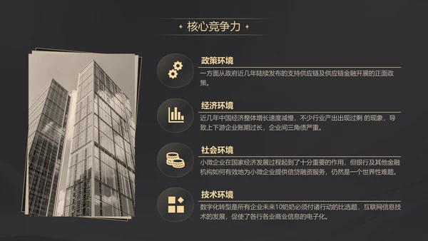 黑金质感项目战略商业计划书通用PPT模板