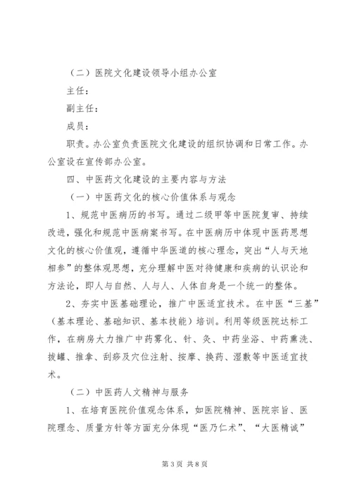 医院文化建设实施方案.docx