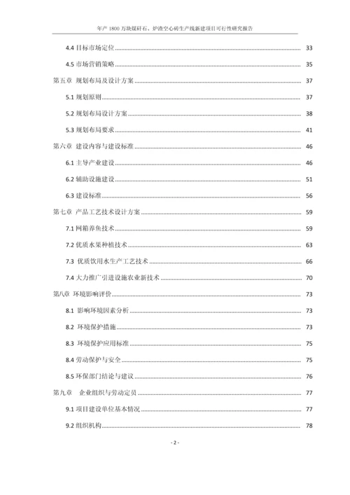 年产1800万块煤矸石、炉渣空心砖生产线新建项目可行性研究报告.docx