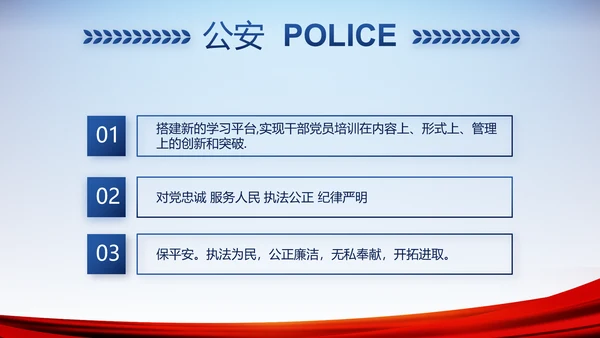 公安警察演讲动态PPT模板