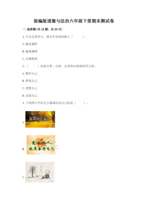 部编版道德与法治六年级下册期末测试卷【考试直接用】.docx