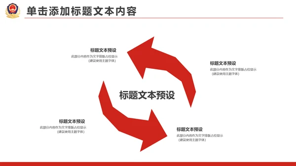 红色大气公安警察工作总结汇报PPT模板
