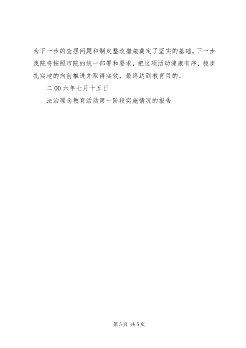 法治理念教育活动第一阶段实施情况的报告 (4).docx