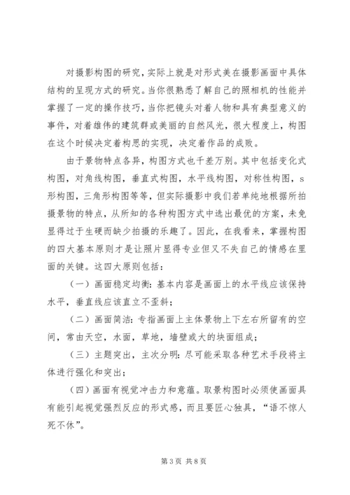 摄影艺术与技法学习体会.docx