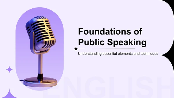 紫色简约风英语演讲——我的梦想，我的未来PPT模板