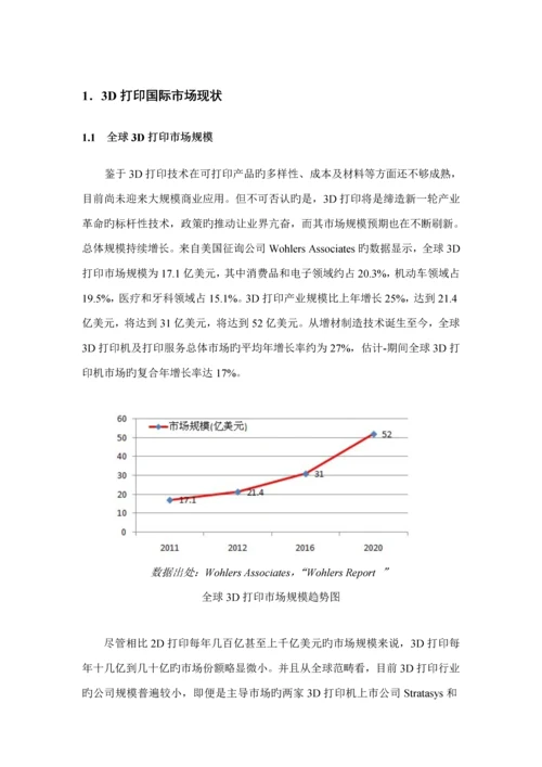 3D打印机创业综合计划书.docx