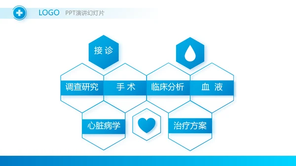 蓝色简约大方医生述职报告动态PPT
