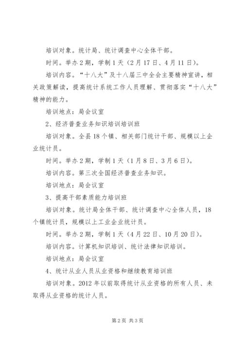 统计局干部教育培训工作计划.docx