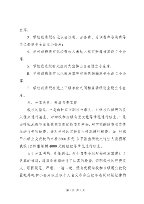 学校小金库自查报告范文20XX年.docx