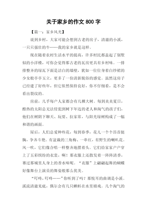 关于家乡的作文800字.docx