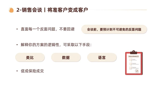 简约风保险销售工作报告PPT模板