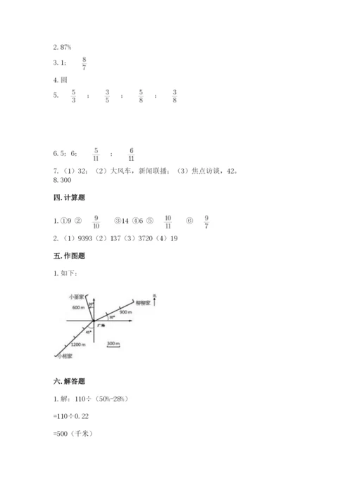人教版六年级上册数学期末测试卷含答案（达标题）.docx
