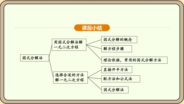 人教版数学九年级上册21.2.3因式分解法 课件(共33张PPT)